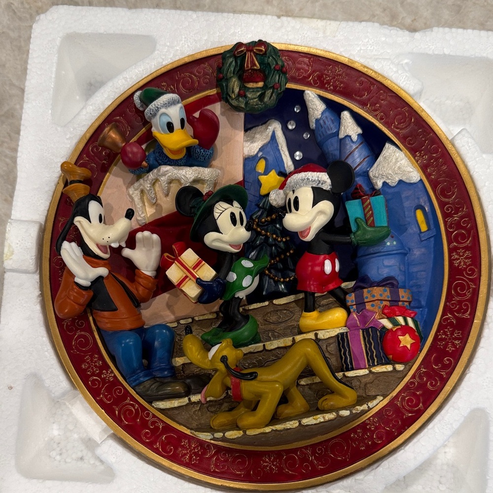 Disney Festive Red and Gold Plate